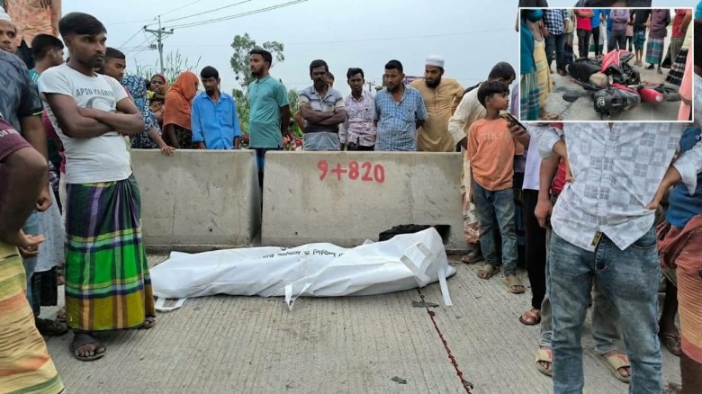 রায়গঞ্জে বাসচাপায় মোটরসাইকেল আরোহী নিহত
